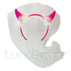 White Veil Devil Horns